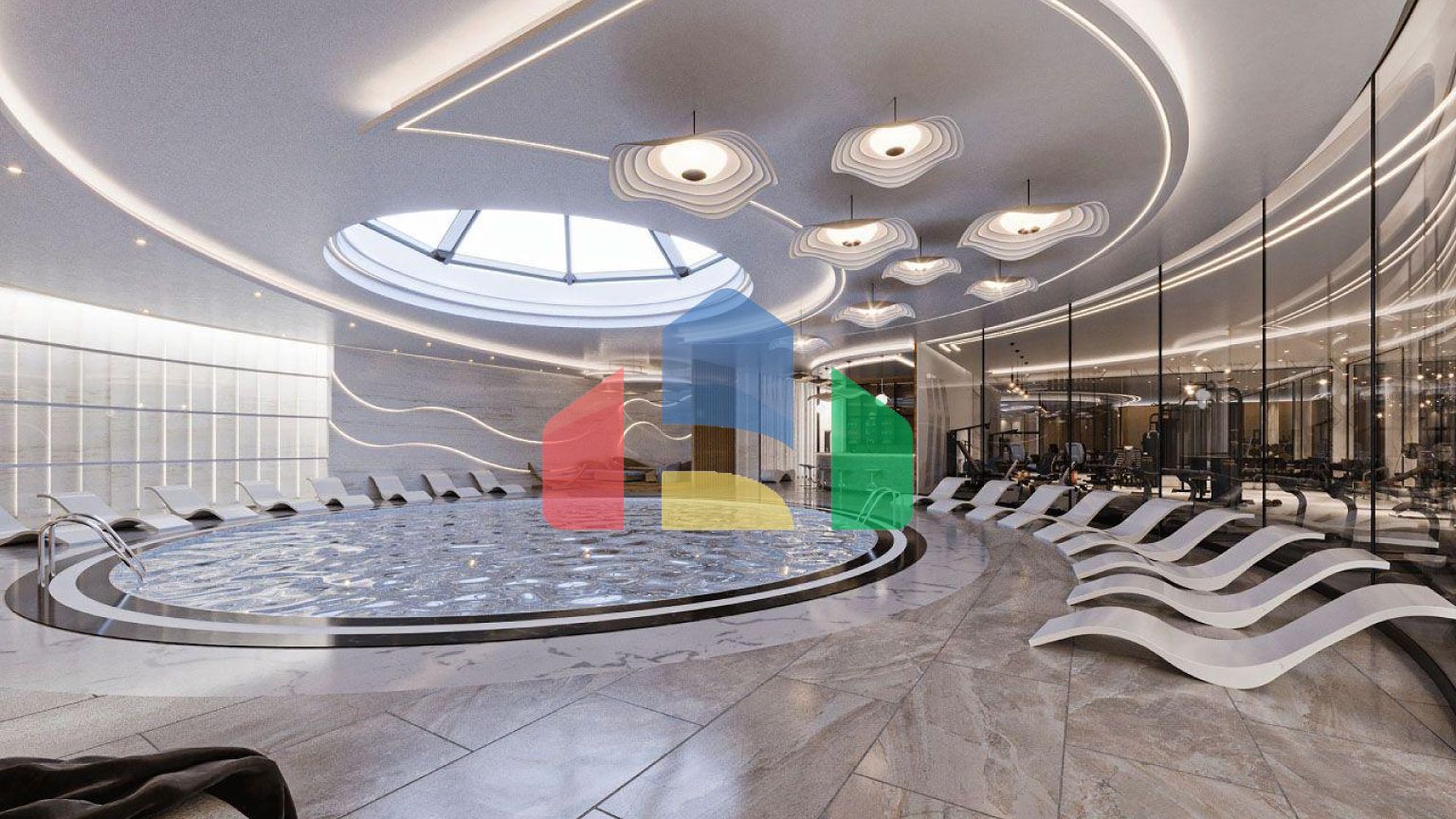 Квартира 3+1 Penthouse 231м2 с верхней террасой 90 м2  в красивом комплексе в Каршияке