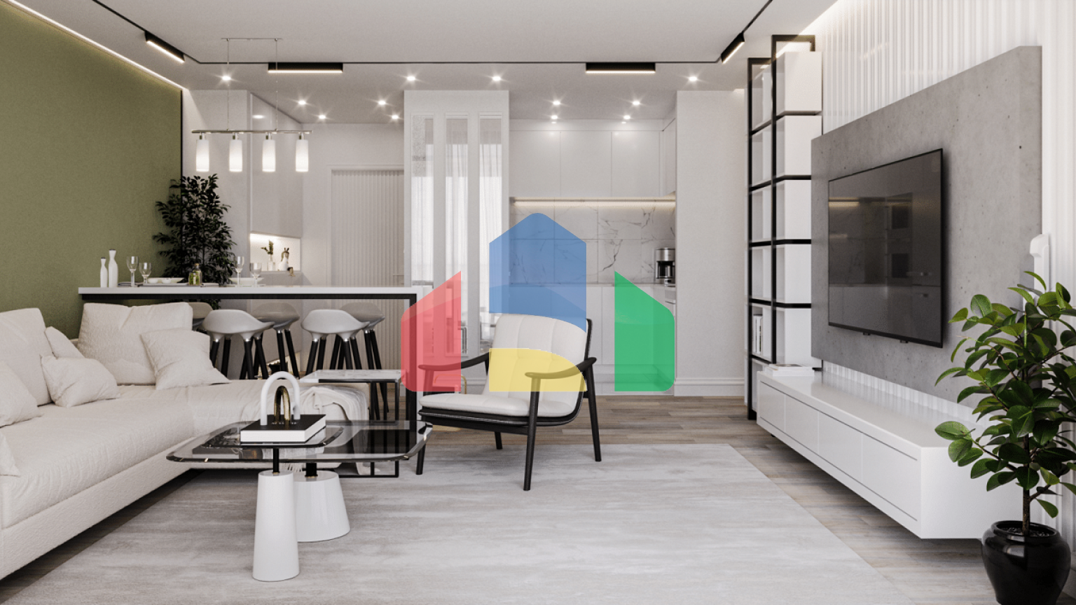 Квартира 3+1 Penthouse 231м2 с верхней террасой 90 м2  в красивом комплексе в Каршияке