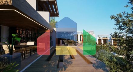 Apartment 1 + 1 (45 m2) with a terrace (15 m2) in a beautiful complex in Esentepe