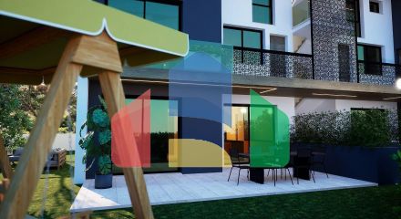 Квартира 1+1 (45 м2 ) с террасой (15 м2 ) в красивом комплексе в Эсентепе