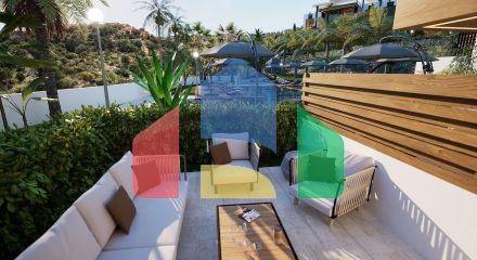 Квартира 1+1 (45 м2 ) с террасой (15 м2 ) в красивом комплексе в Эсентепе