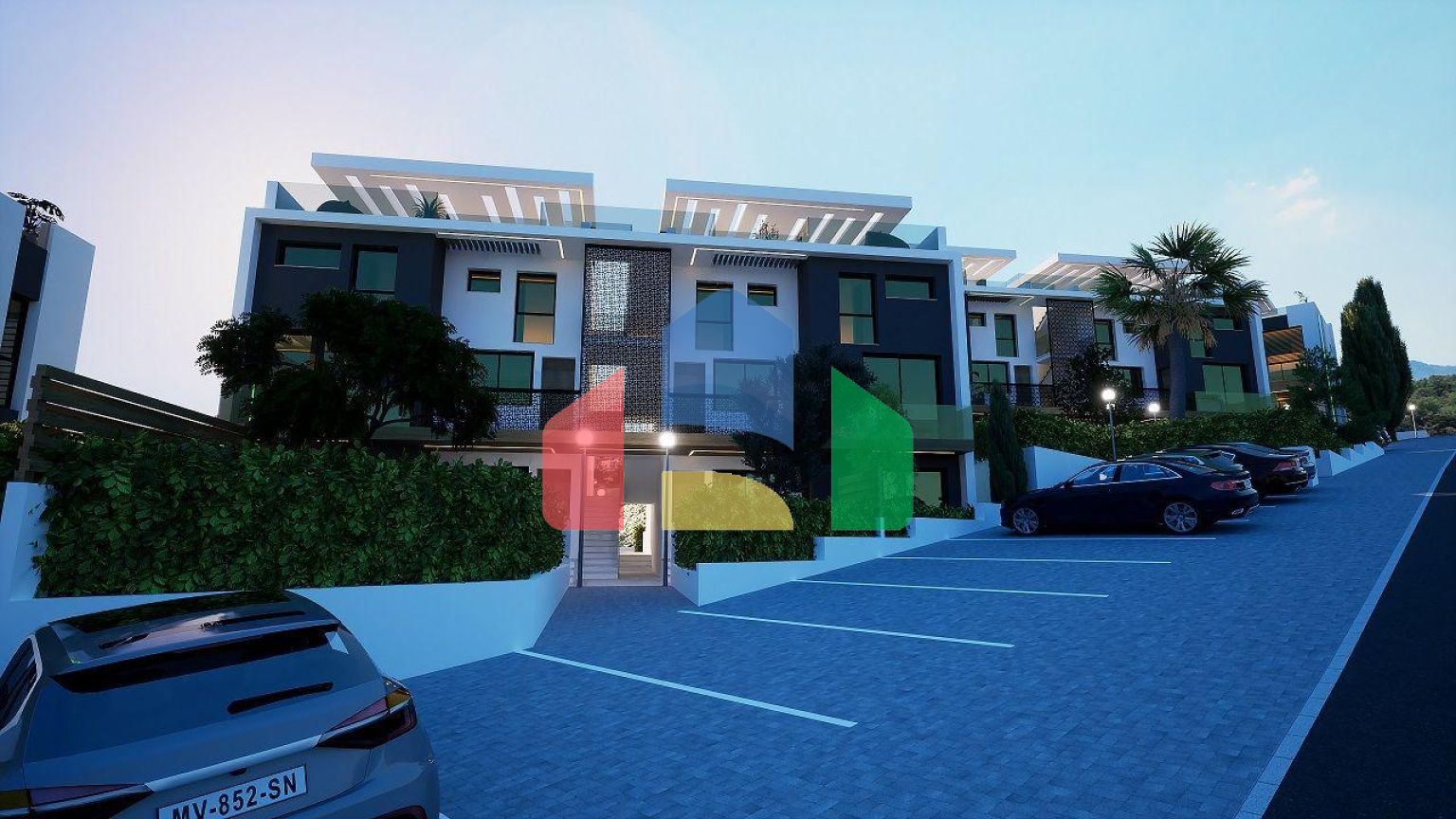 Квартира 1+1 (45 м2 ) с террасой (15 м2 ) в красивом комплексе в Эсентепе