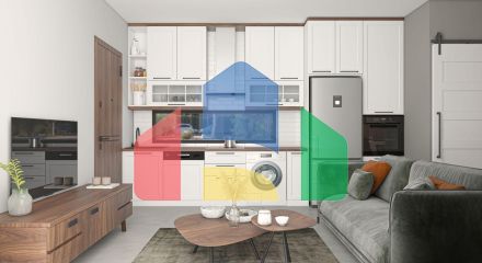 Квартира 1+1 (45 м2 ) с террасой (15 м2 ) в красивом комплексе в Эсентепе