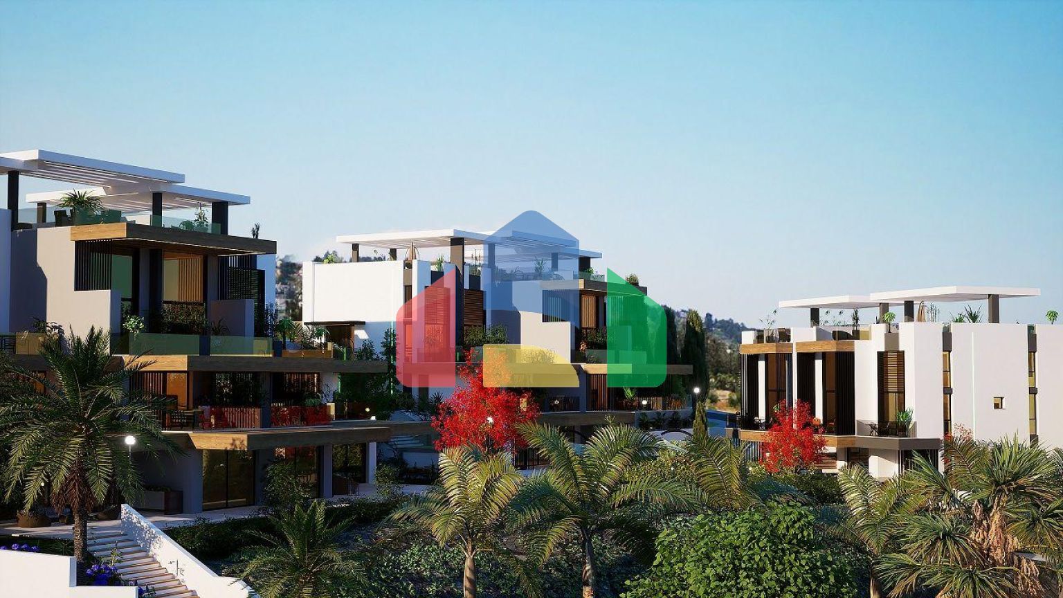 Квартира 2+1 (65 м2 ) с  верхней террасой (37 м2 ) в красивом комплексе в Эсентепе