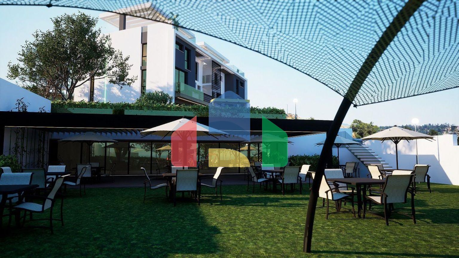 Квартира 2+1 (65 м2 ) с  верхней террасой (37 м2 ) в красивом комплексе в Эсентепе