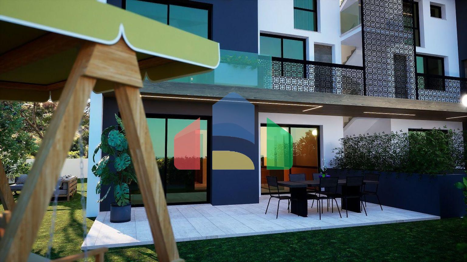 Квартира 2+1 (65 м2 ) с  верхней террасой (37 м2 ) в красивом комплексе в Эсентепе