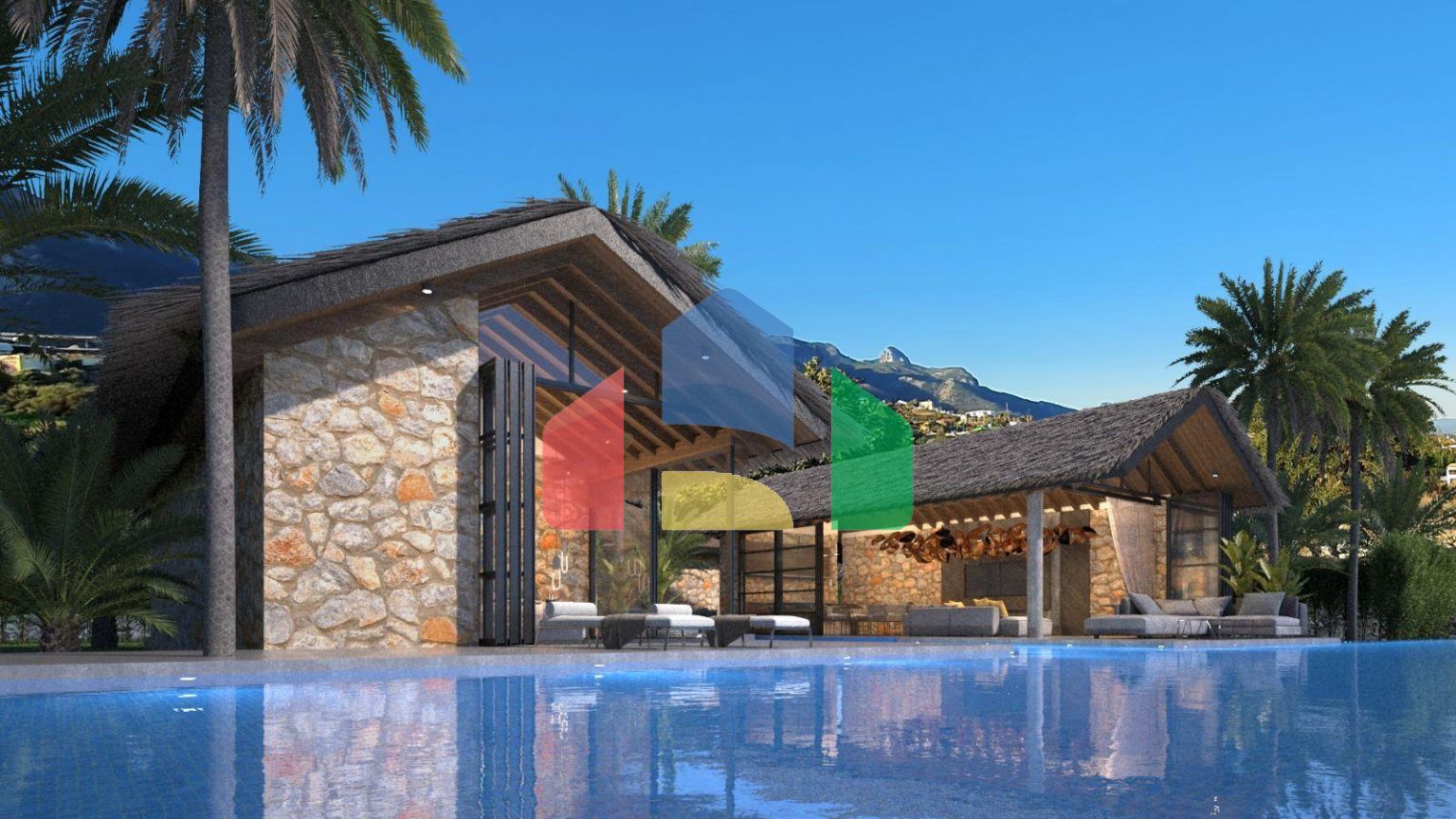 Двухкомнатная квартира с небольшим садом 35 м2 в новом и роскошном комплексе у моря