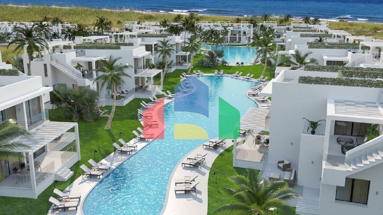 Трехкомнатная квартира 80 м2  с садом в новом роскошном комплексе рядом с морем