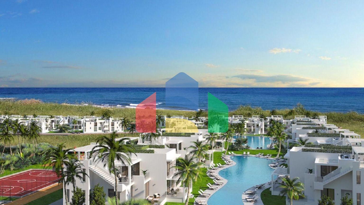 Трехкомнатная квартира 80 м2  с садом в новом роскошном комплексе рядом с морем