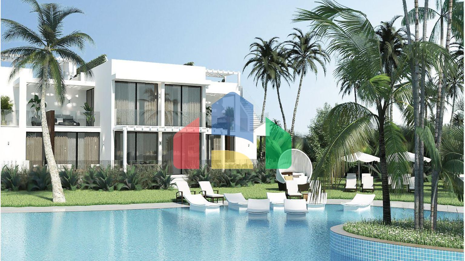 Трехкомнатная квартира 80 м2  с садом в новом роскошном комплексе рядом с морем