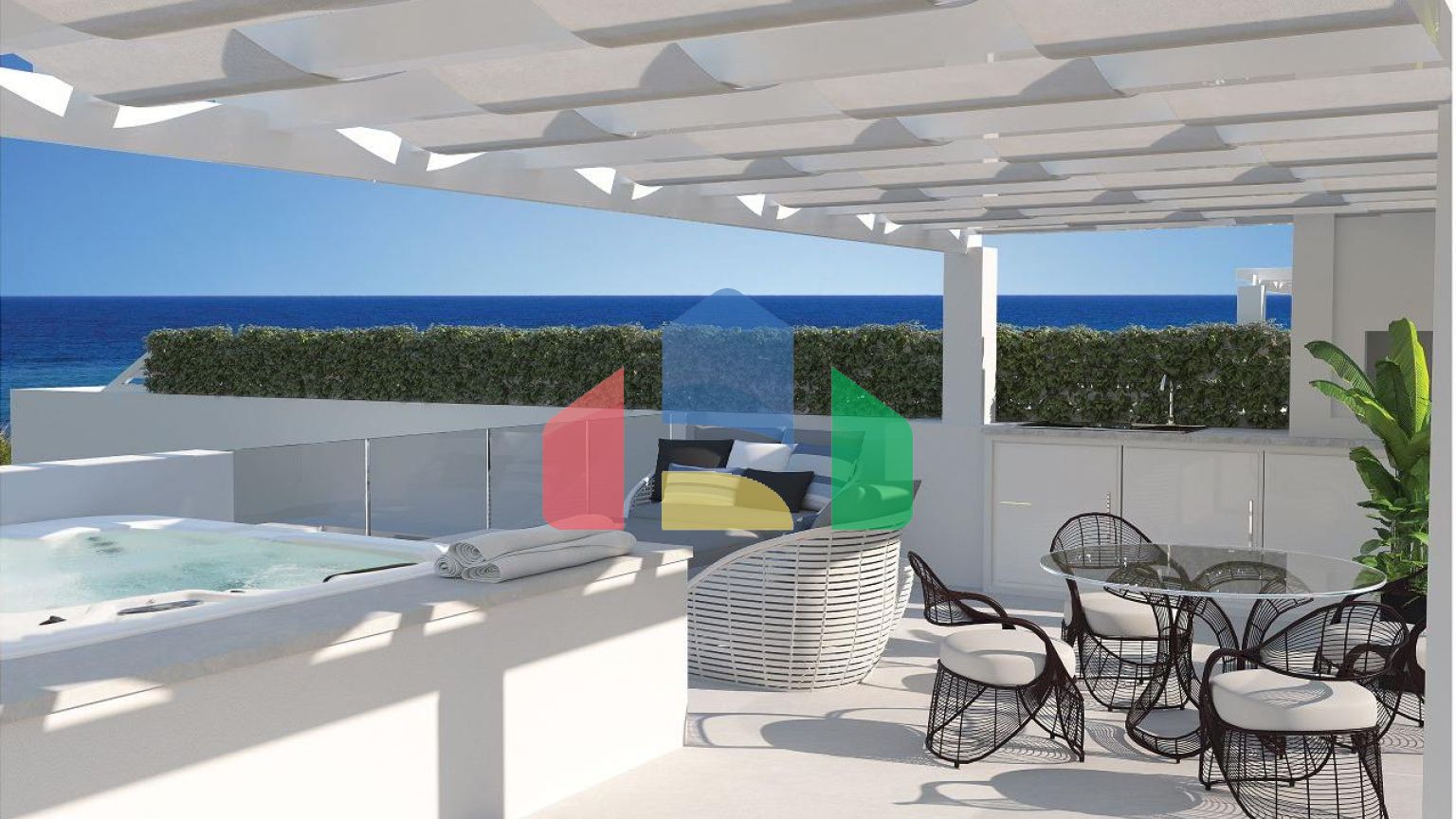 Трехкомнатная квартира 80 м2  с садом в новом роскошном комплексе рядом с морем