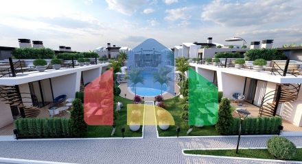 2-room apartment 52 m2 300 meters from the sea in a beautiful complex in Lapta