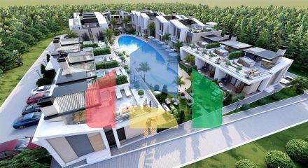 2-room apartment 52 m2 300 meters from the sea in a beautiful complex in Lapta