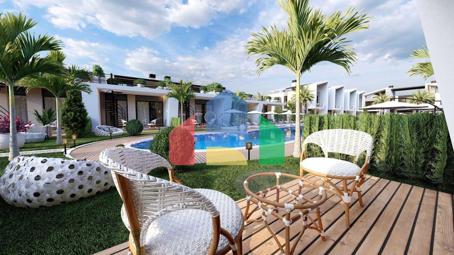 2-комнатные апартаменты 52 м2 в 300 метрах от моря в красивом комплексе в Лапте