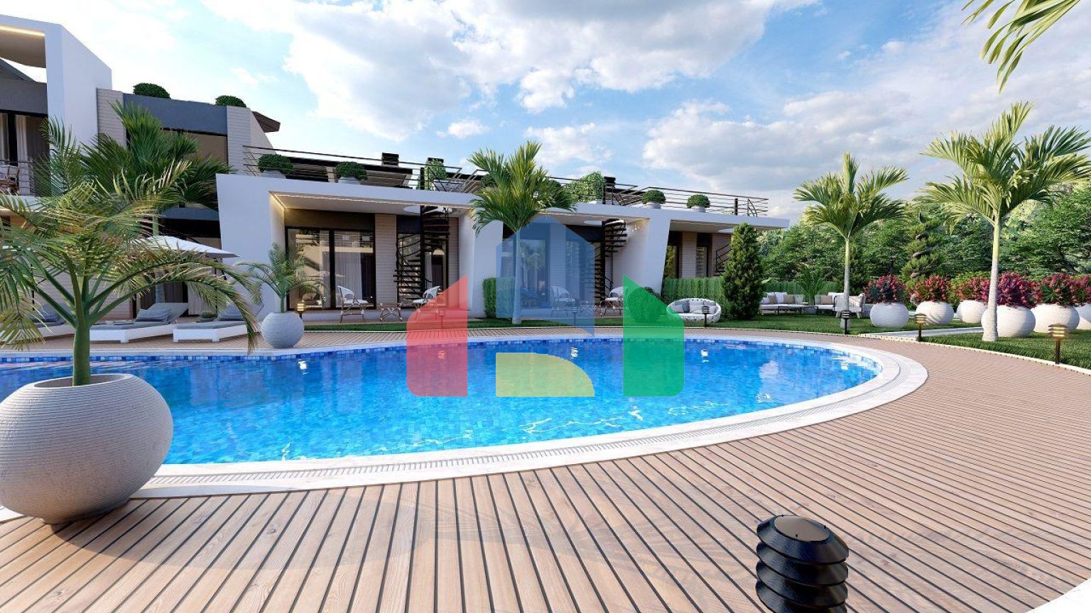 2-комнатные апартаменты 52 м2 в 300 метрах от моря в красивом комплексе в Лапте