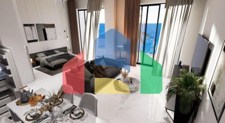 Квартира 1+1 (53 м2) с палисадником  в новом и  роскошном комплексе в Эсентепе