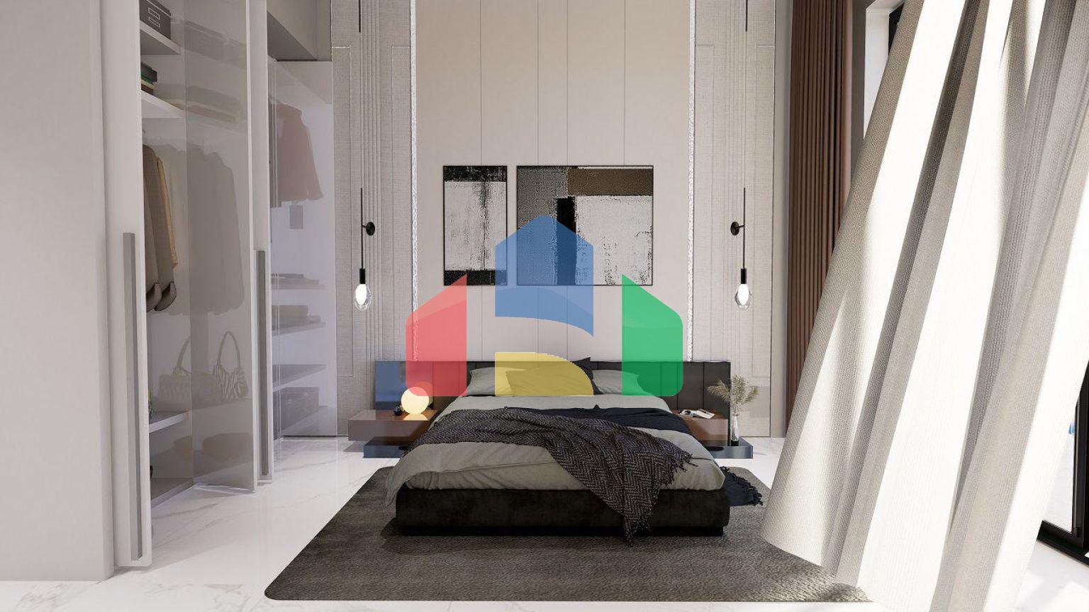 Квартира 1+1 (53 м2) с палисадником  в новом и  роскошном комплексе в Эсентепе