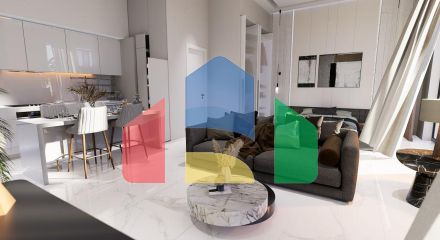 Квартира 1+1 (53 м2) с палисадником  в новом и  роскошном комплексе в Эсентепе