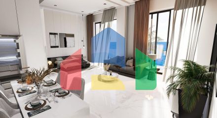 Квартира 1+1 (53 м2) с палисадником  в новом и  роскошном комплексе в Эсентепе