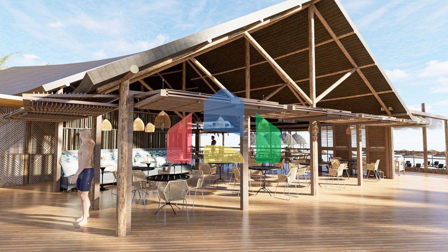 Квартира 1+1 (53 м2) с палисадником  в новом и  роскошном комплексе в Эсентепе