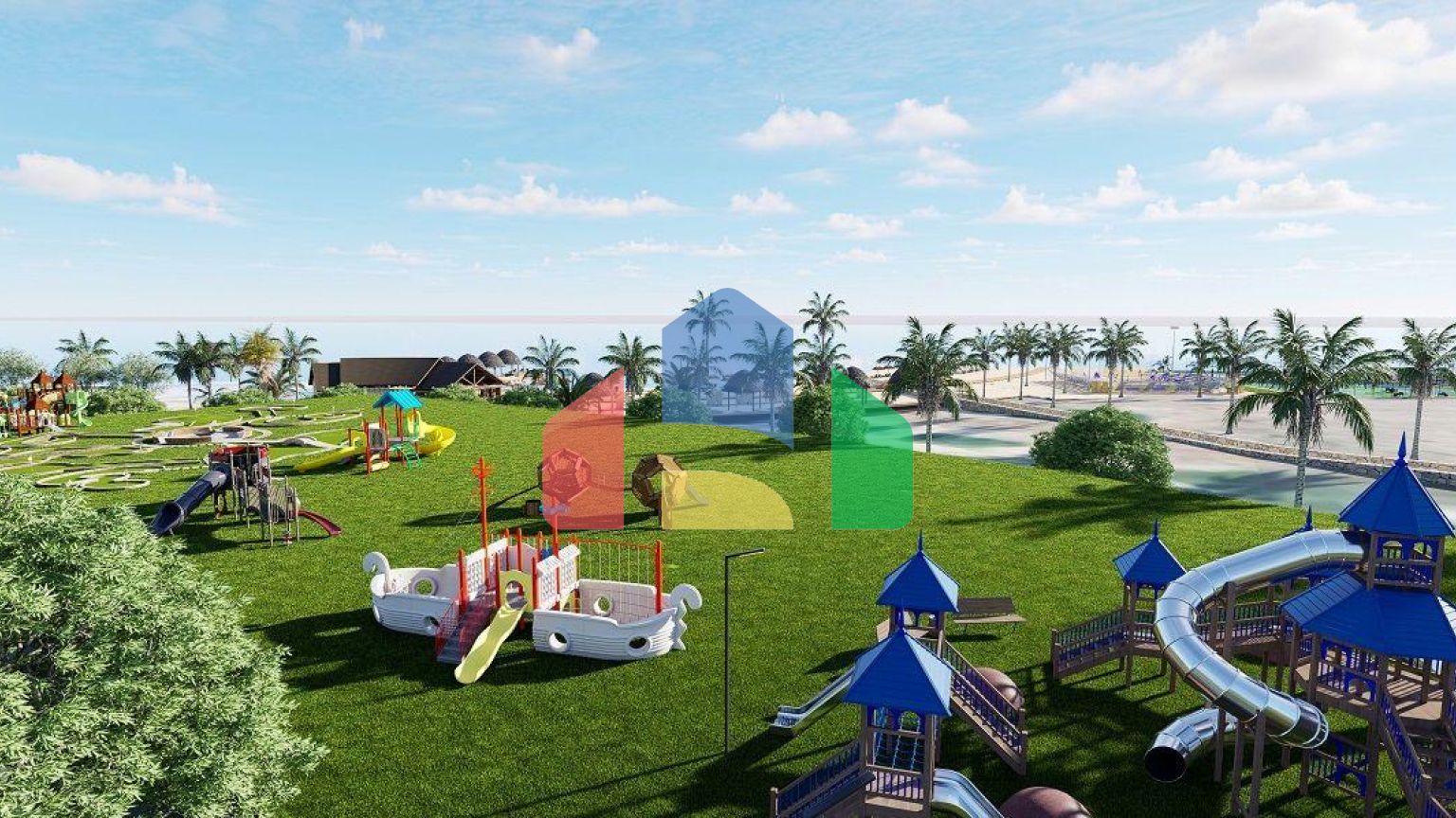 Квартира 1+1 (53 м2) с палисадником  в новом и  роскошном комплексе в Эсентепе