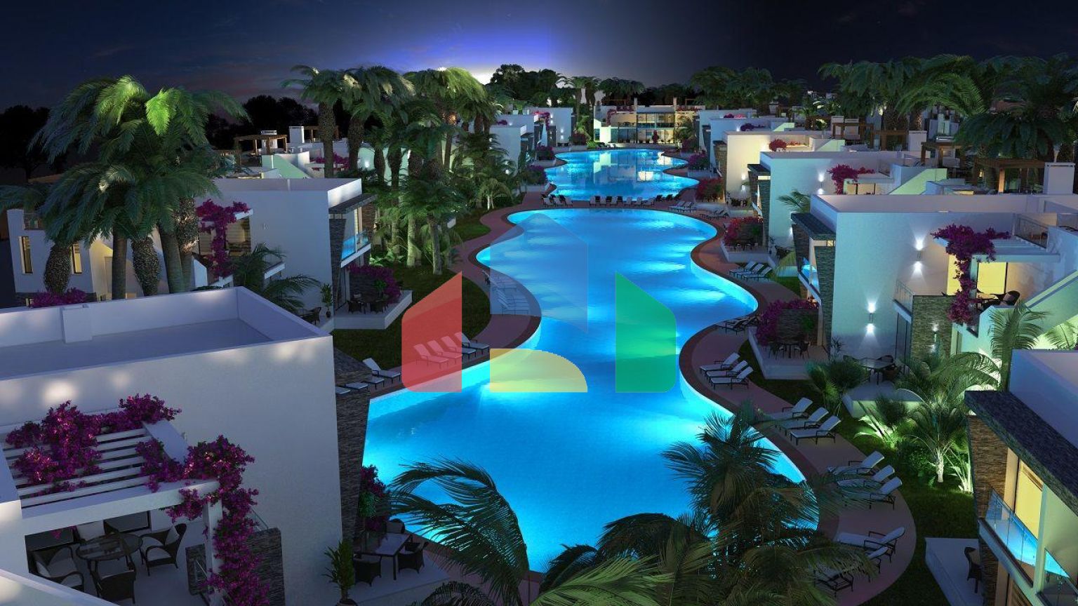 Квартира 1+1 (53 м2) с палисадником  в новом и  роскошном комплексе в Эсентепе