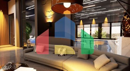 Квартира 1+1 (53 м2) с палисадником  в новом и  роскошном комплексе в Эсентепе