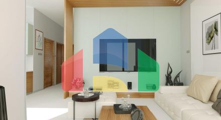 Three-room apartment of 89 m2 with a front garden in a new and luxurious complex in Esentepe