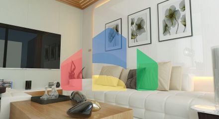 Three-room apartment of 89 m2 with a front garden in a new and luxurious complex in Esentepe