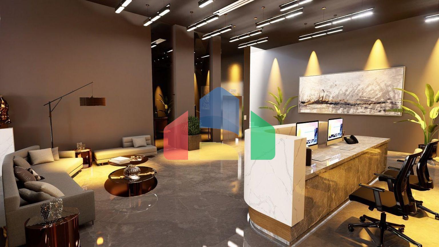 Трехкомнатная квартира 89 м2 с палисадником  в новом и  роскошном комплексе в Эсентепе