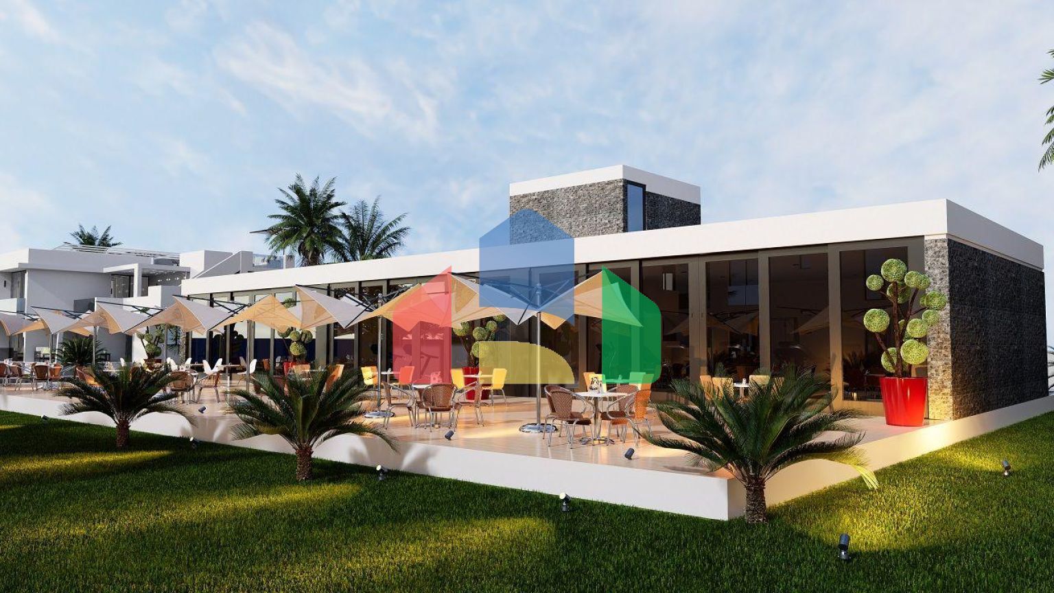 Трехкомнатная квартира 89 м2 с палисадником  в новом и  роскошном комплексе в Эсентепе