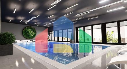 Трехкомнатная квартира 89 м2 с палисадником  в новом и  роскошном комплексе в Эсентепе