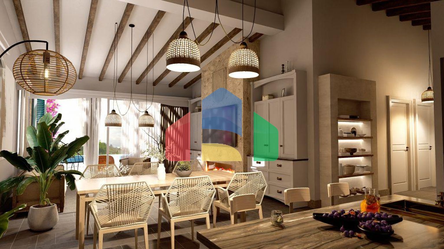 Бунгало 3+1 (187 м2) с бассейном в новом комплексе в Эсентепе