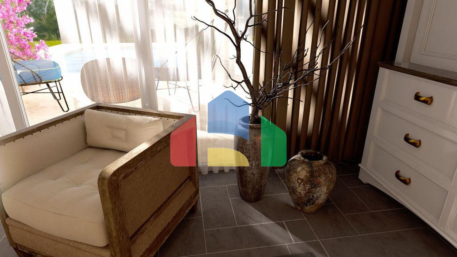 Бунгало 3+1 (187 м2) с бассейном в новом комплексе в Эсентепе