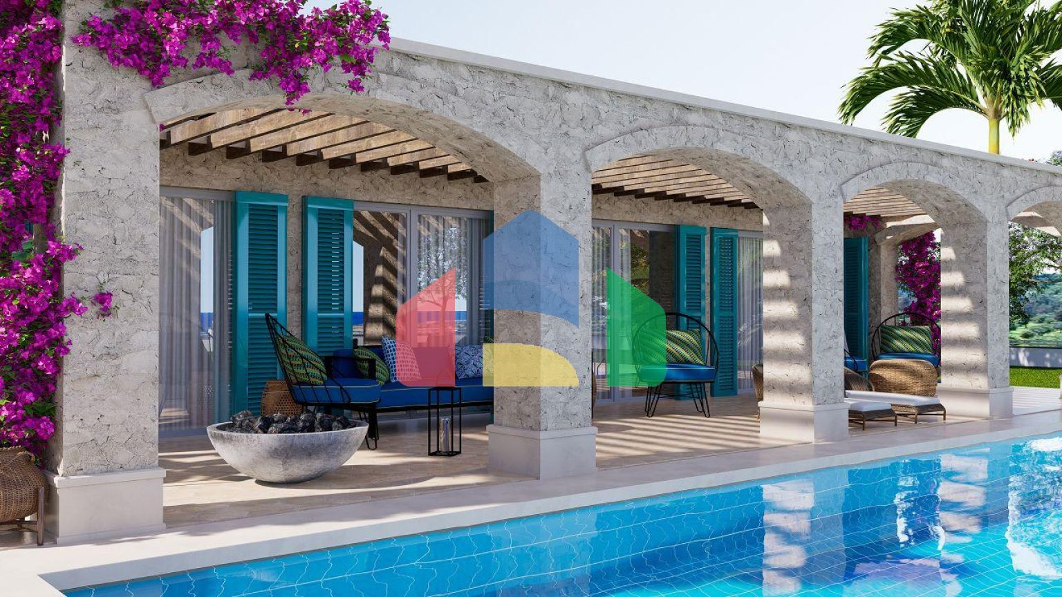 Бунгало 3+1 (187 м2) с бассейном в новом комплексе в Эсентепе