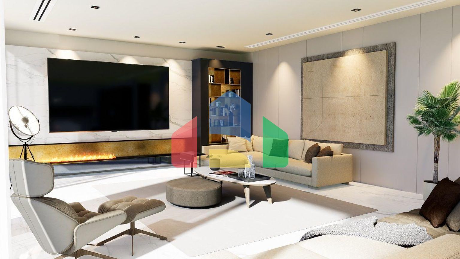 Вилла 4+1( 382  м2) с бассейном на берегу моря в Эсентепе