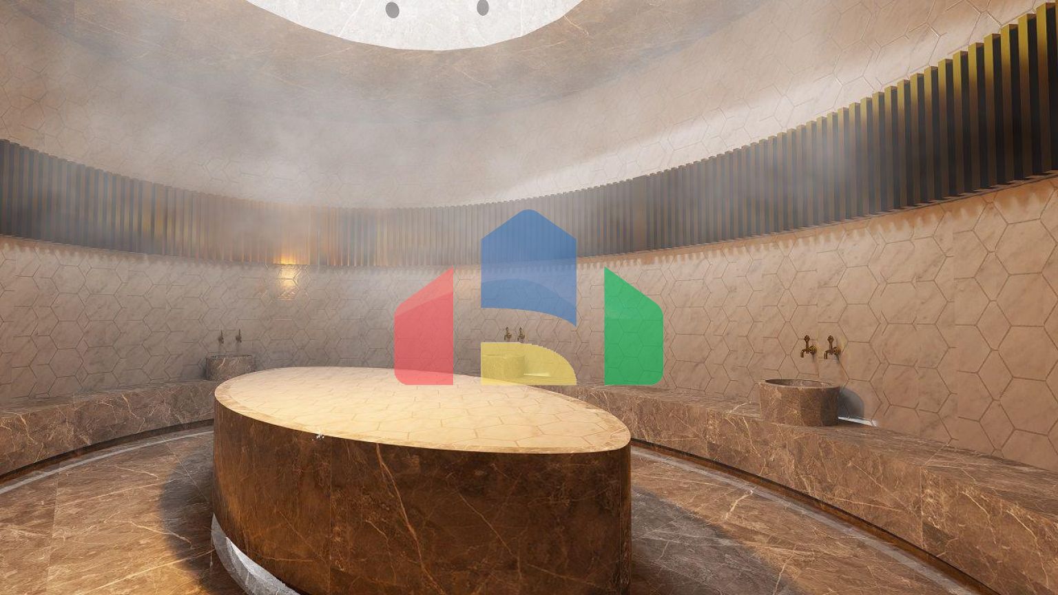 Вилла 4+1( 382  м2) с бассейном на берегу моря в Эсентепе