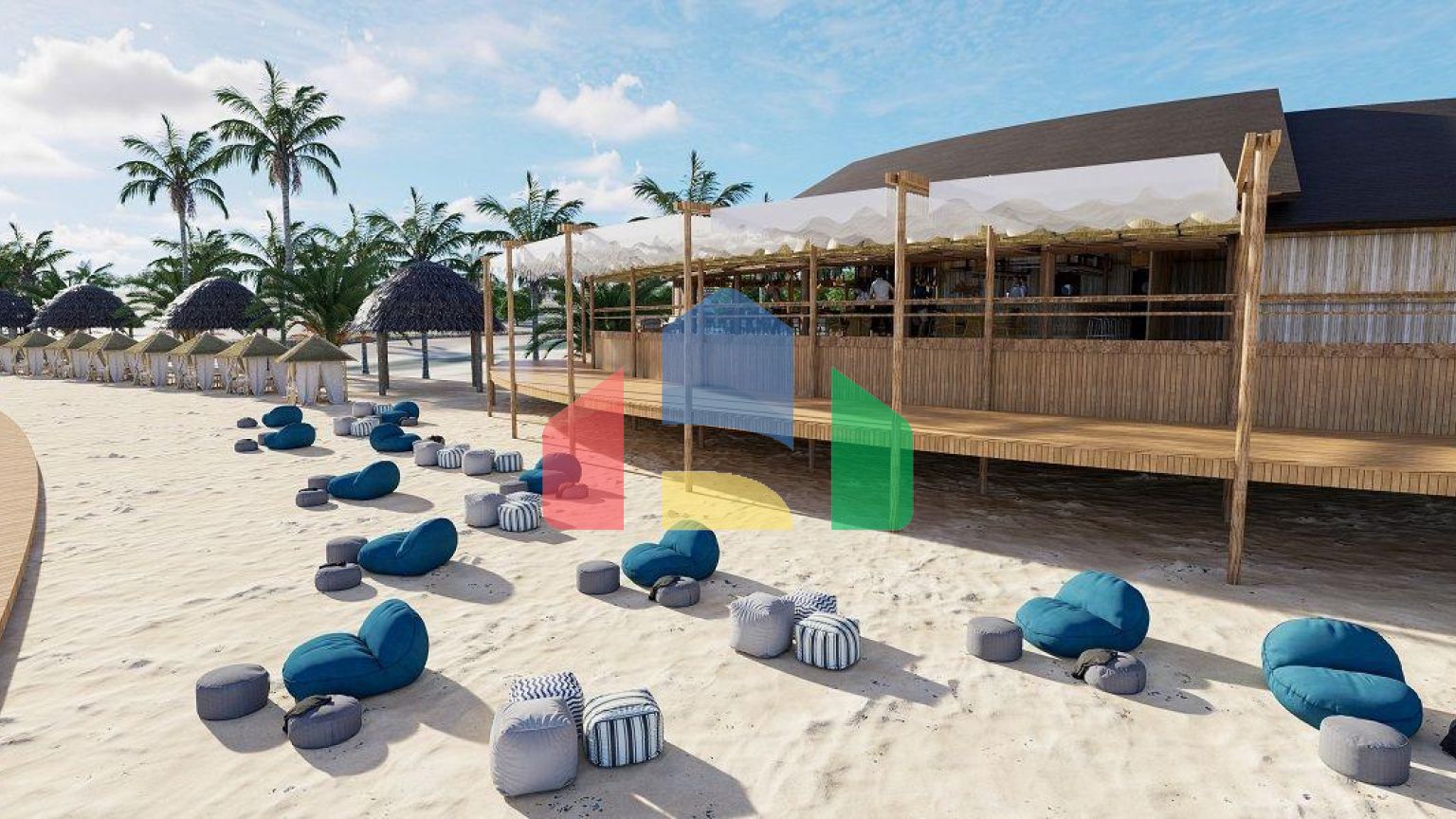 Вилла 4+1( 382  м2) с бассейном на берегу моря в Эсентепе