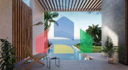 Studio 45  m2 with front garden in a new and modern complex in Esentepe