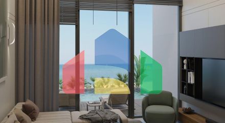 3-комнатная квартира Loft 92 м2 с  в новом  современном комплексе в Эсентепе