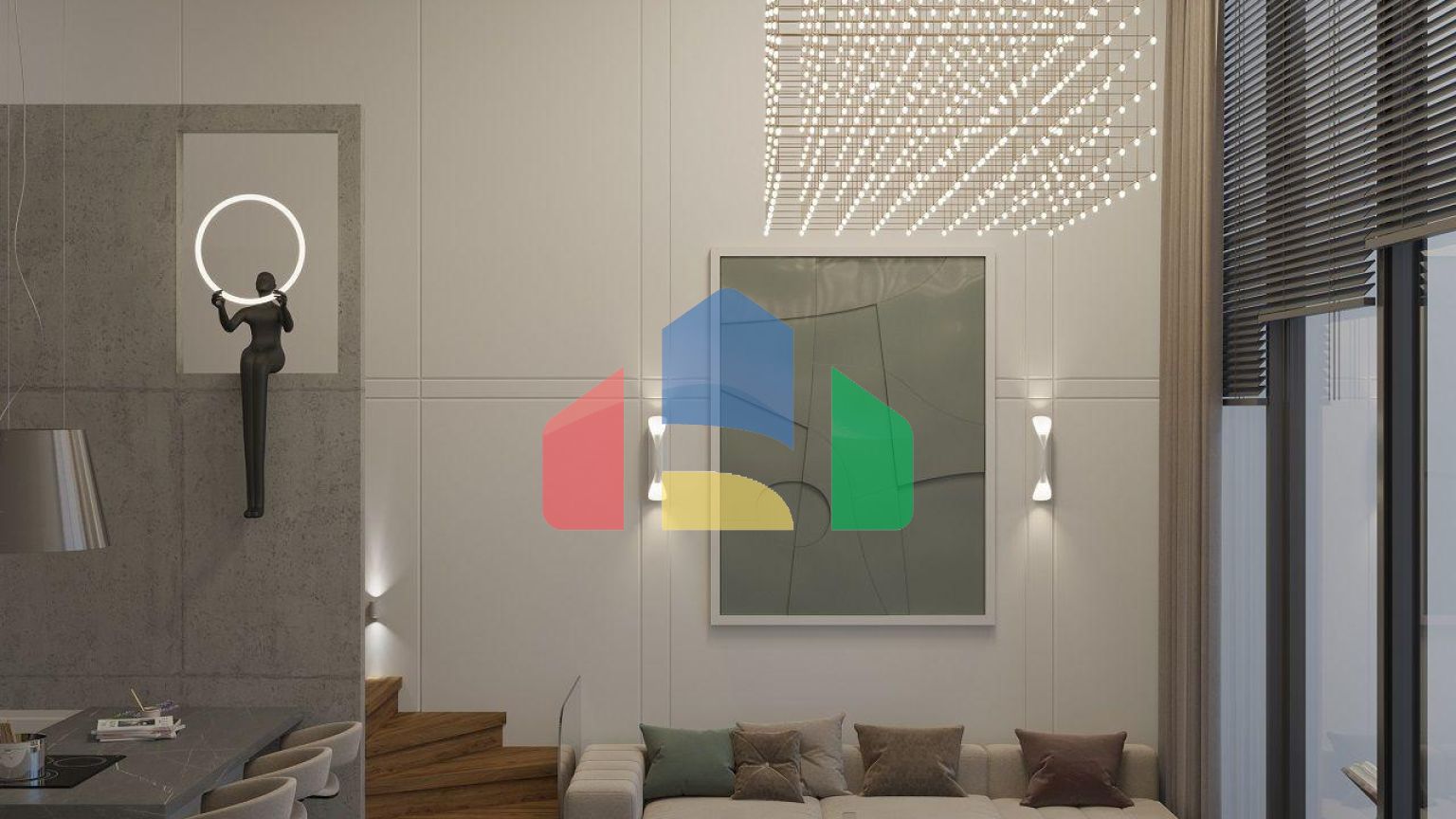 3-комнатная квартира Loft 92 м2 с  в новом  современном комплексе в Эсентепе