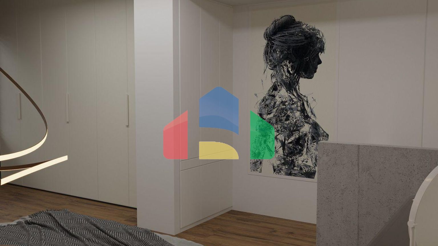 3-комнатная квартира Loft 92 м2 с  в новом  современном комплексе в Эсентепе