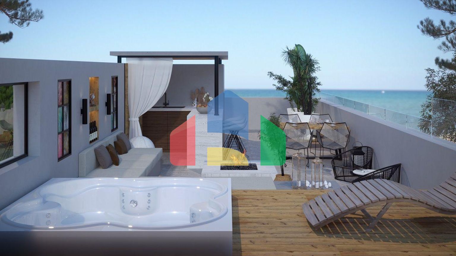 Квартира 2+1 loft - Penthouse 142 м2 c большой террасой на крыше 53 м2 в Эсентепе