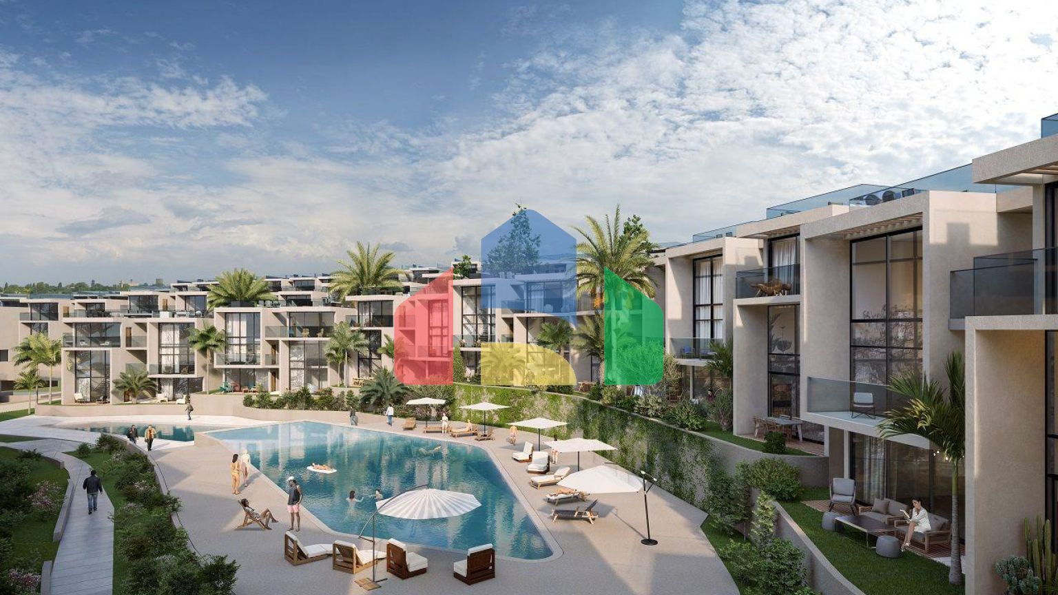 Вилла Luxury 4+1 (273 м2 ) на первой береговой линии в Эсентепе