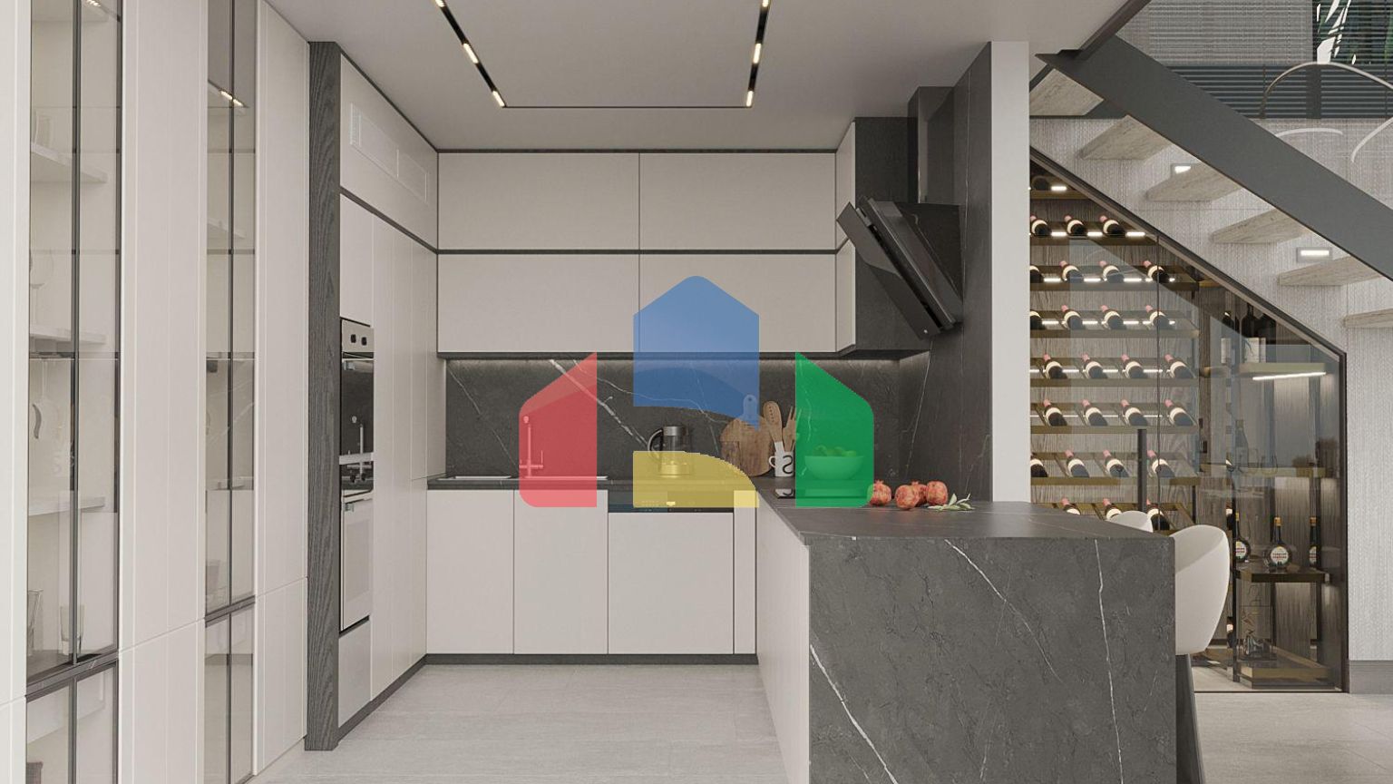 Вилла Luxury 4+1 (273 м2 ) на первой береговой линии в Эсентепе