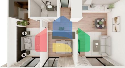 Квартира 2+1 (70 м2) в центре Кирении