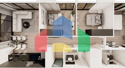 Квартира 3+1 (90 м2) в центре Кирении