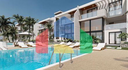 Apartment 2 + 1 Loft (138 m2) with a large terrace in a beautiful complex by the sea