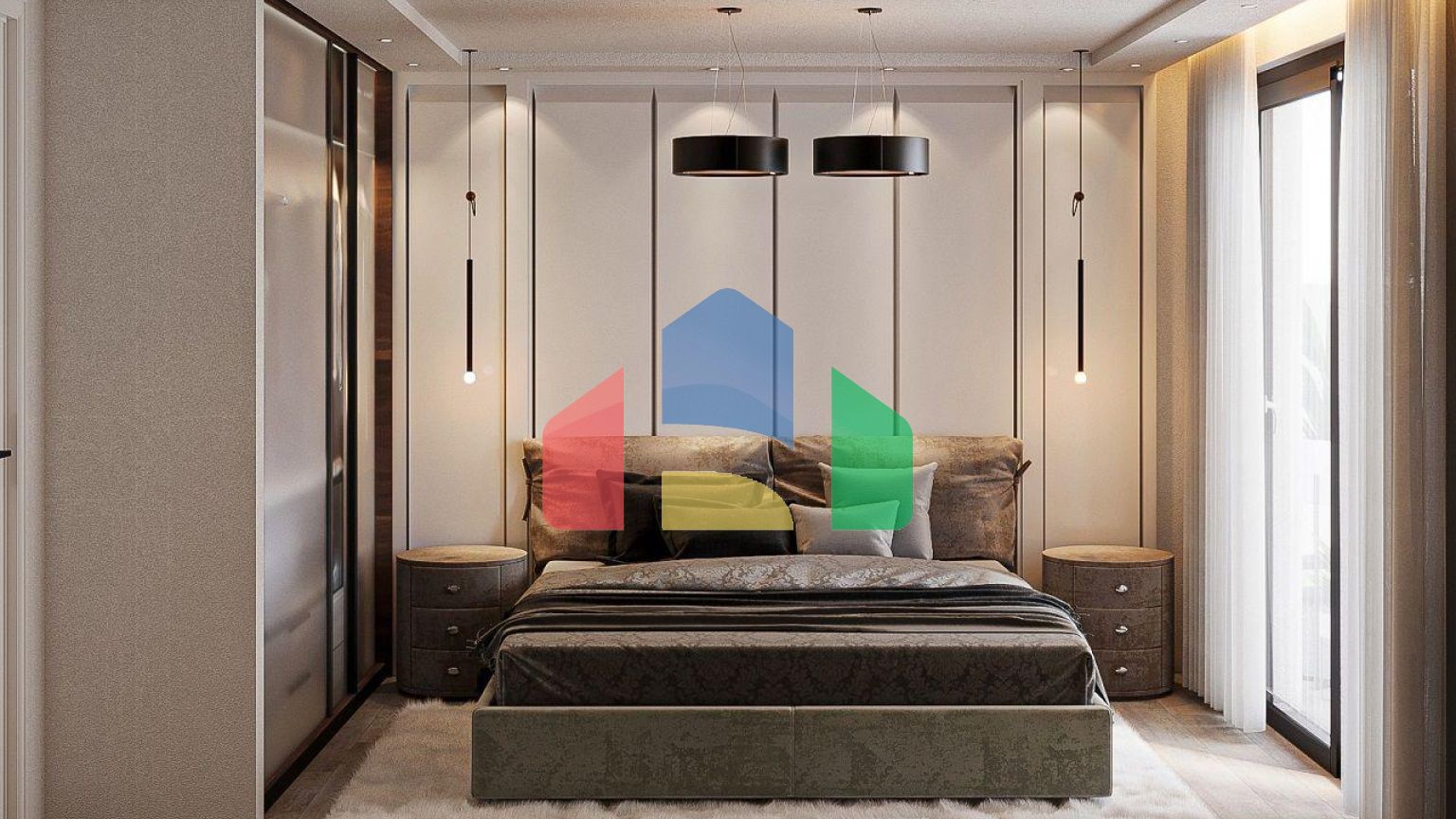 Квартира 2+1 Loft (138 м2 ) с большой террасой в красивом комплексе на берегу моря