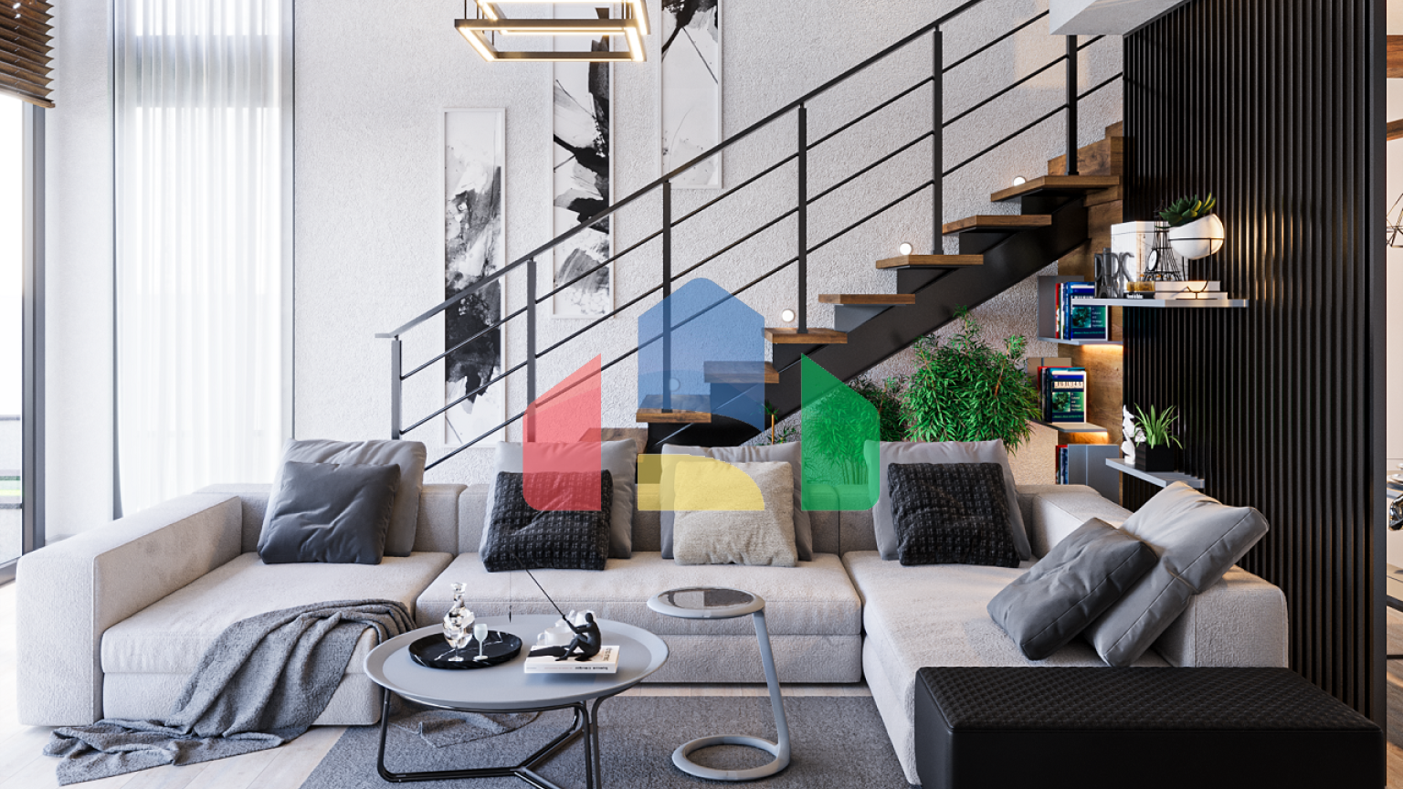 Квартира 2+1 Loft (138 м2 ) с большой террасой в красивом комплексе на берегу моря